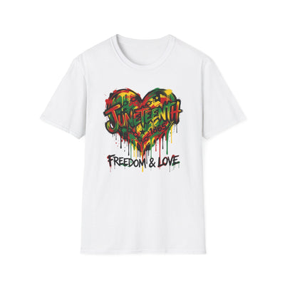 Juneteenth Heart T-Shirt – 'Freedom & Love' Graphic Tee
