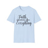 Faith Over Everything T-Shirt — Christian Inspirational Tee with Cross