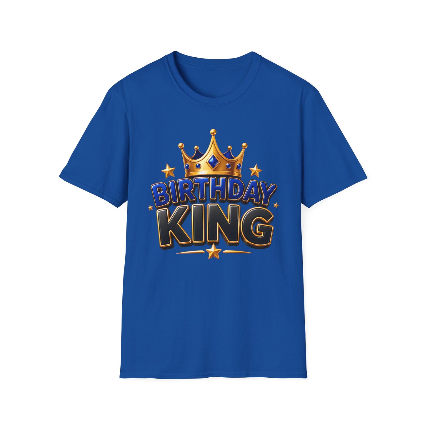 Birthday King T-Shirt — Crown Graphic Birthday Tee for Men