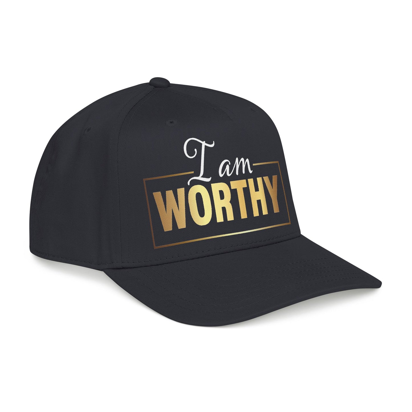 I Am Worthy Baseball Cap — Inspirational Embroidered Affirmation Hat