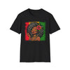 Afro Goddess T-Shirt — Floral Headwrap Black Woman Art Tee
