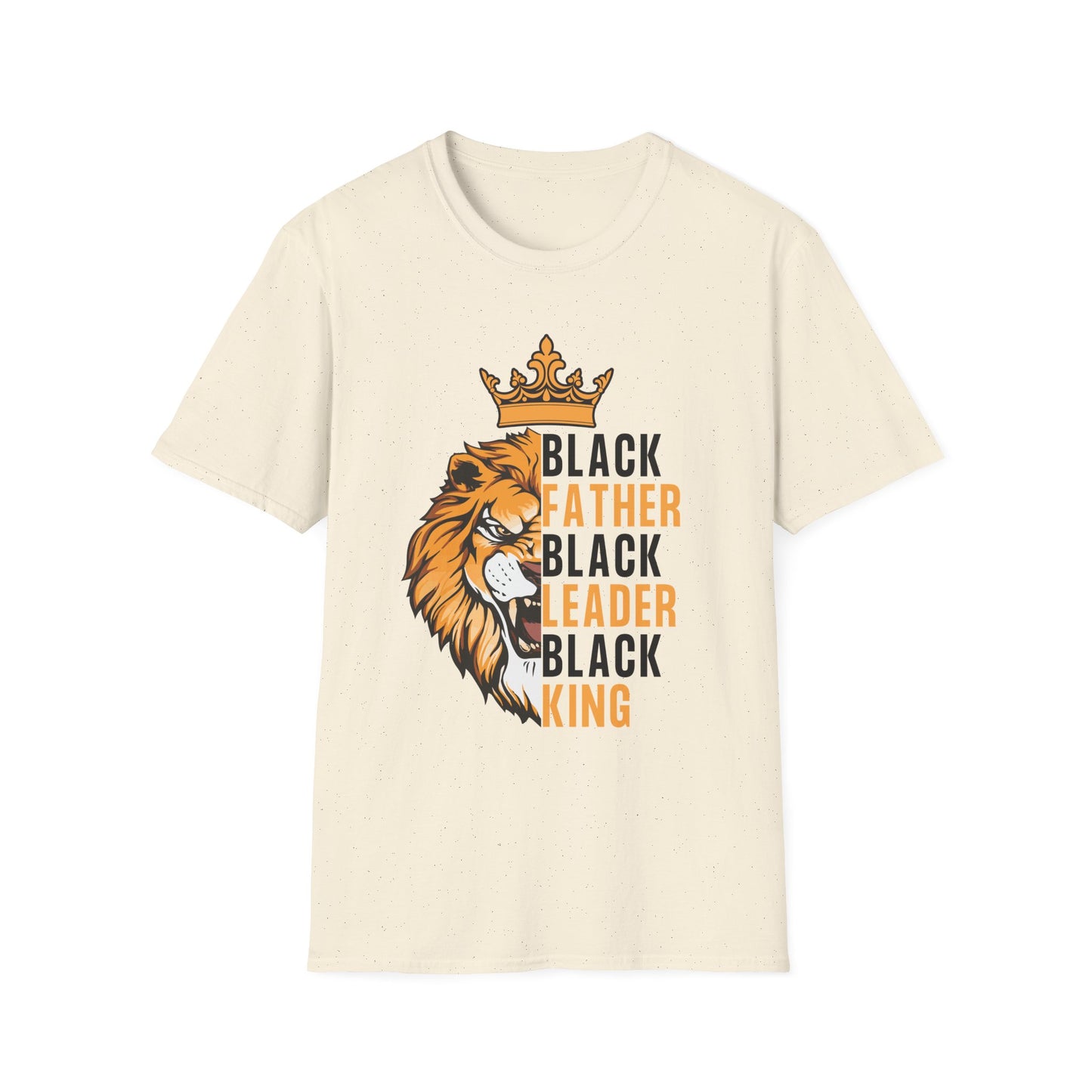 Black Father Black Leader Black King T-Shirt — Lion Crown Pride Tee