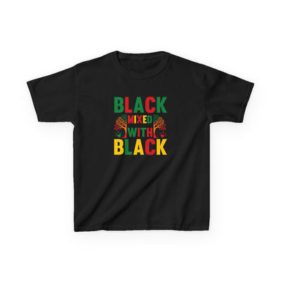Kids T-Shirt — "Black Mixed With Black" Pan-African Pride Tee
