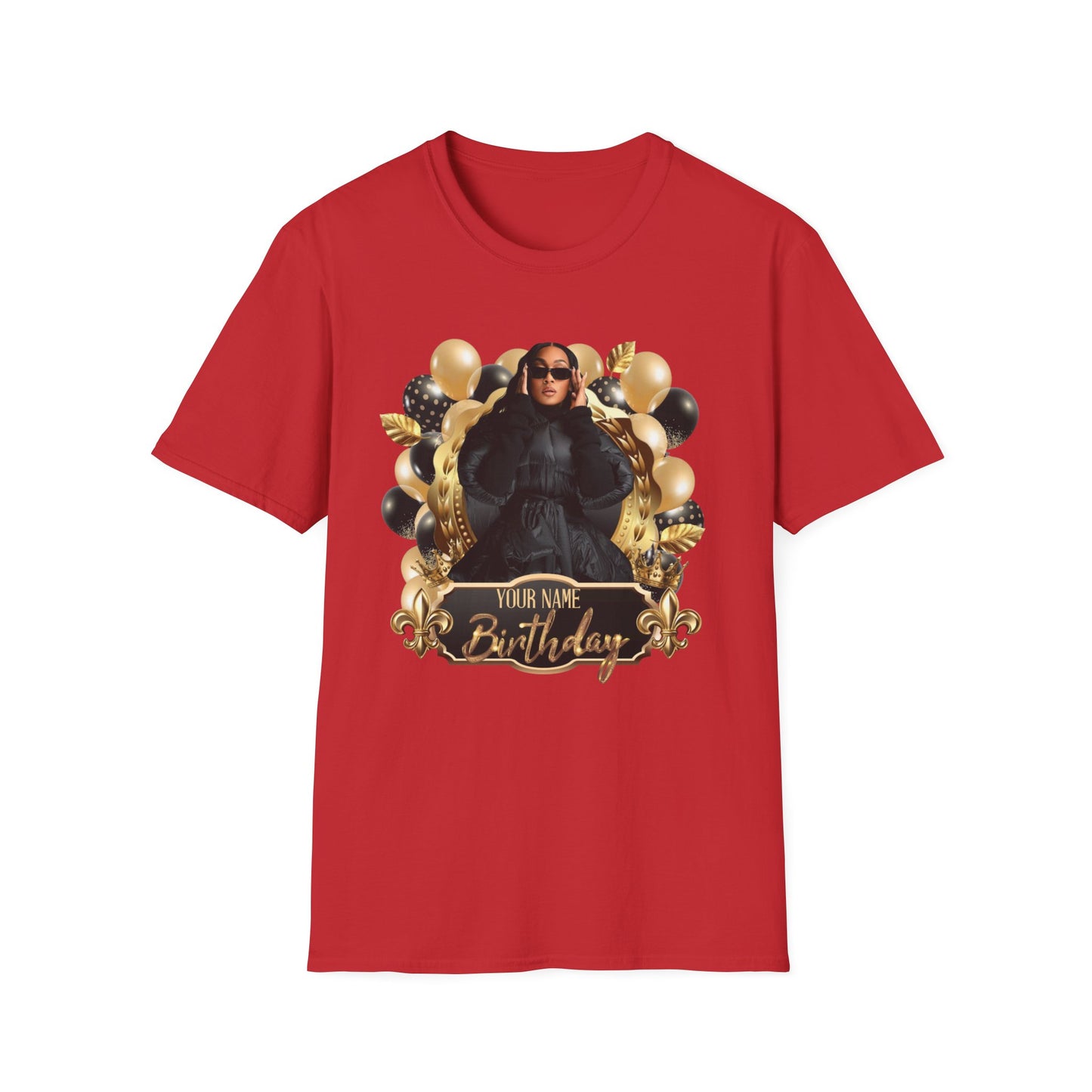 Custom Name & Photo Birthday T-Shirt