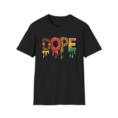 Dope Drip Graphic T-Shirt — Colorful Melted Letter Streetwear Tee