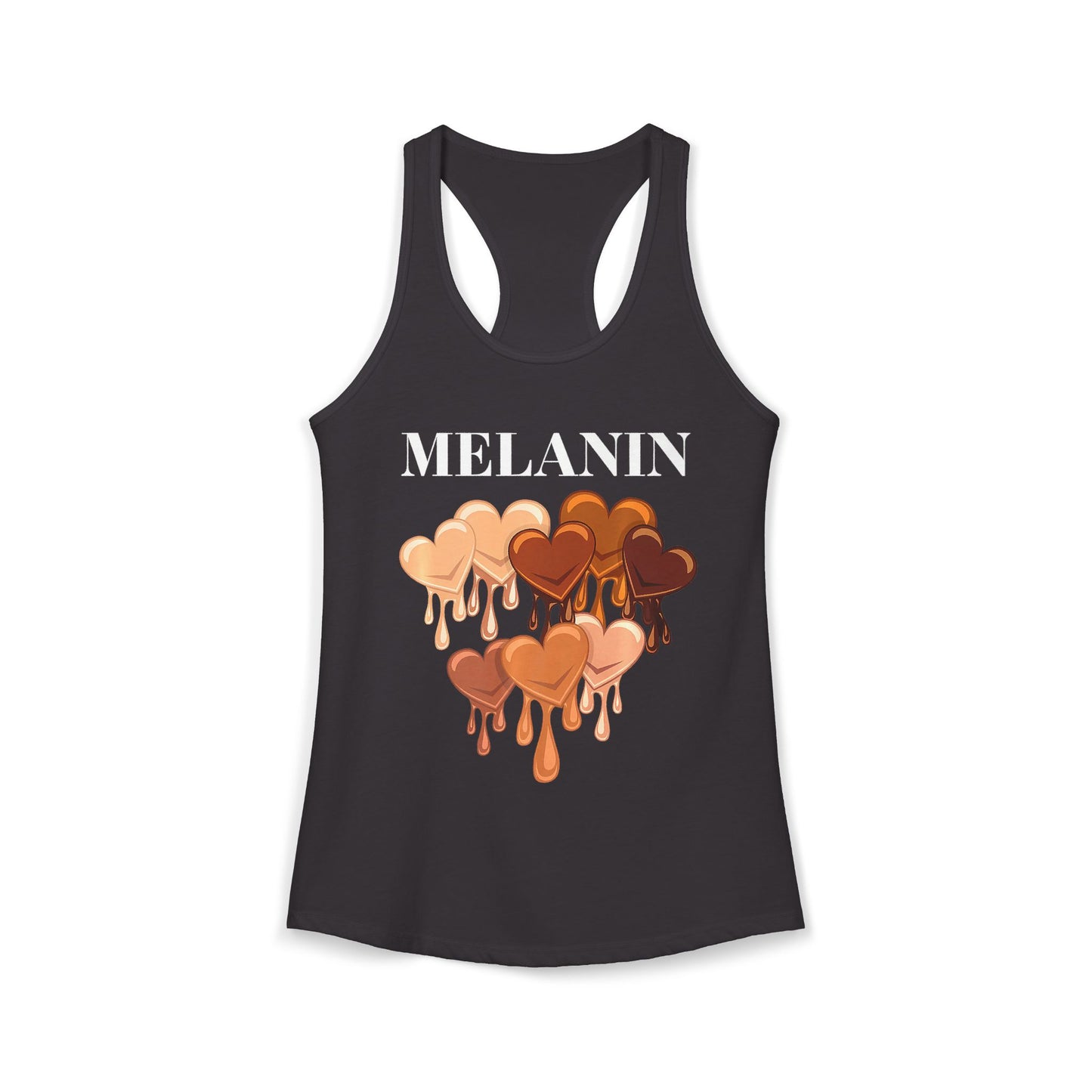 Juneteenth Melanin Hearts Racerback Tank