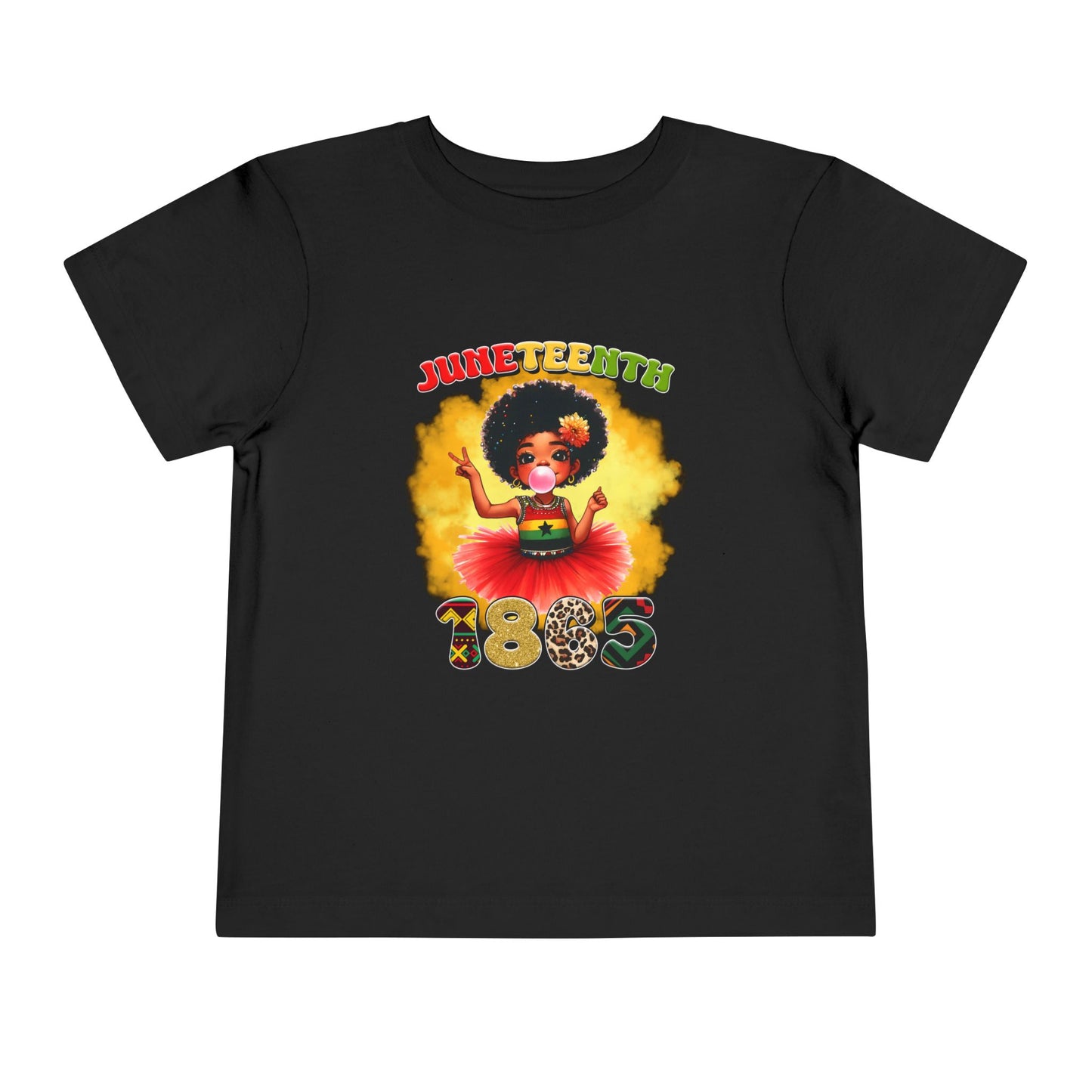 Juneteenth 1865 Toddler Tee — Cute African American Girl Celebration Shirt