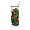 20oz Stainless Tumbler — "Self Love is the Best Love" Green Throne Queen Design