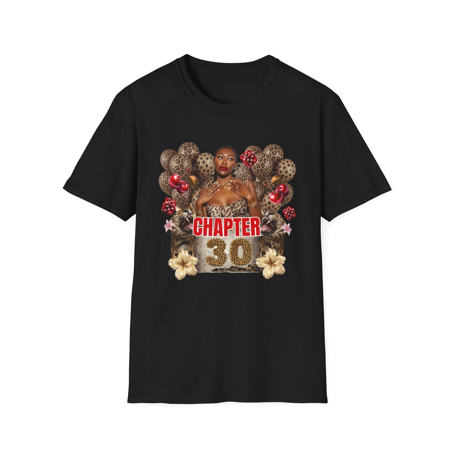 Personalized Photo and Age Leopard Birthday T‑Shirt