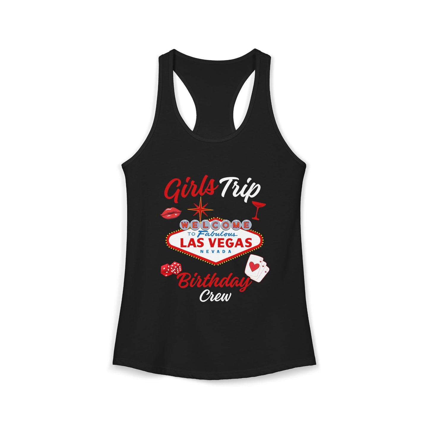 Vegas Girls Trip Birthday Crew Women's Ideal Racerback Tank