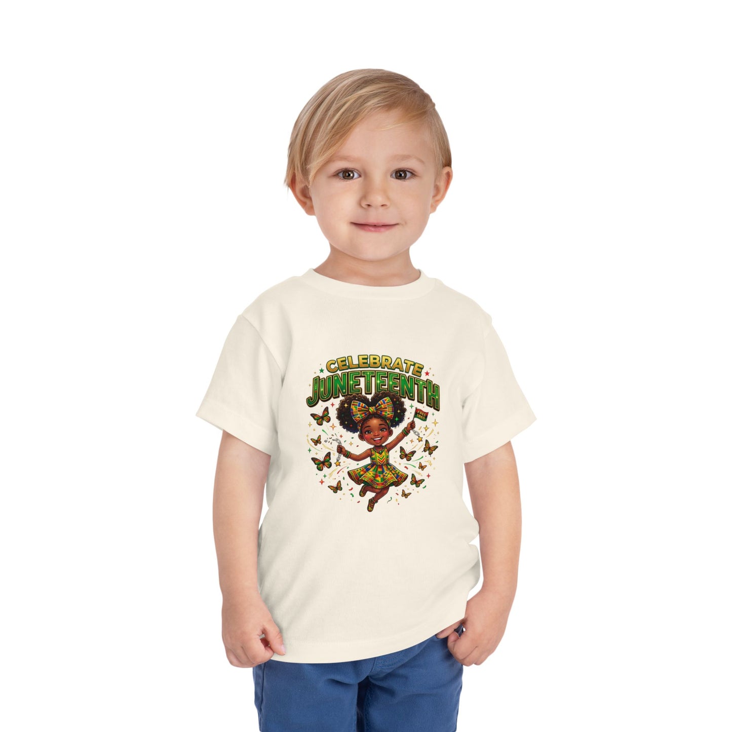 Juneteenth Toddler Tee — Celebrate Juneteenth Cute Girl Graphic