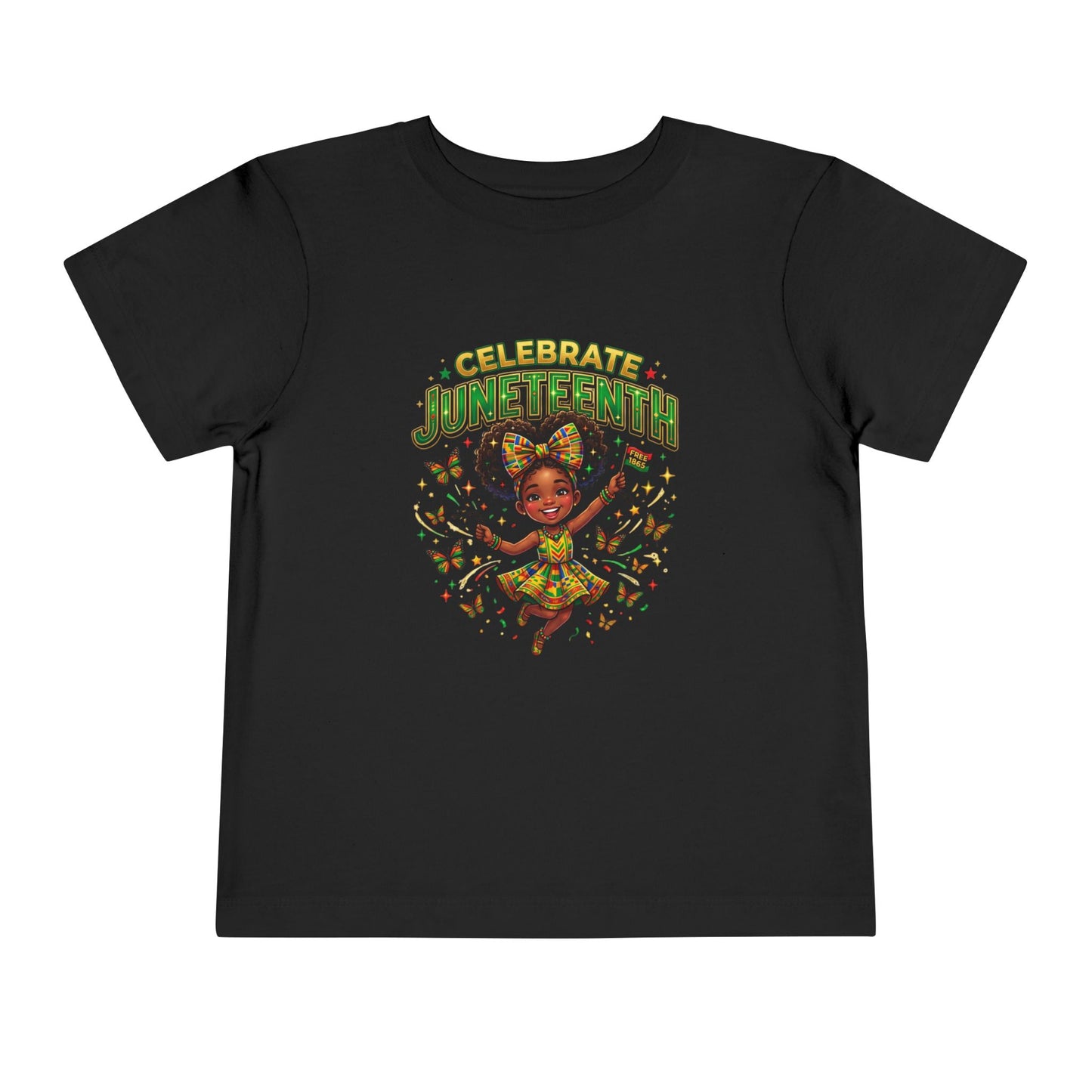 Juneteenth Toddler Tee — Celebrate Juneteenth Cute Girl Graphic