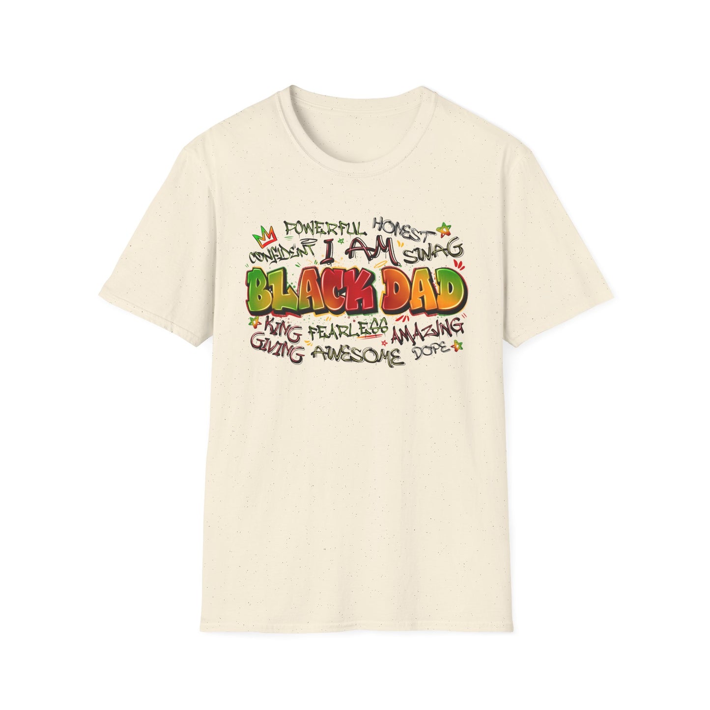 Black Dad Graphic T-Shirt — Colorful Afrocentric Pride Tee for Father's Day