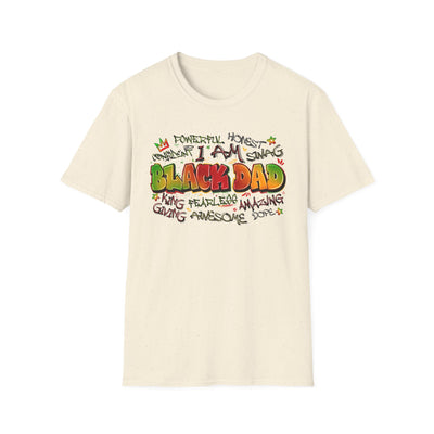 Black Dad Graphic T-Shirt — Colorful Afrocentric Pride Tee for Father's Day