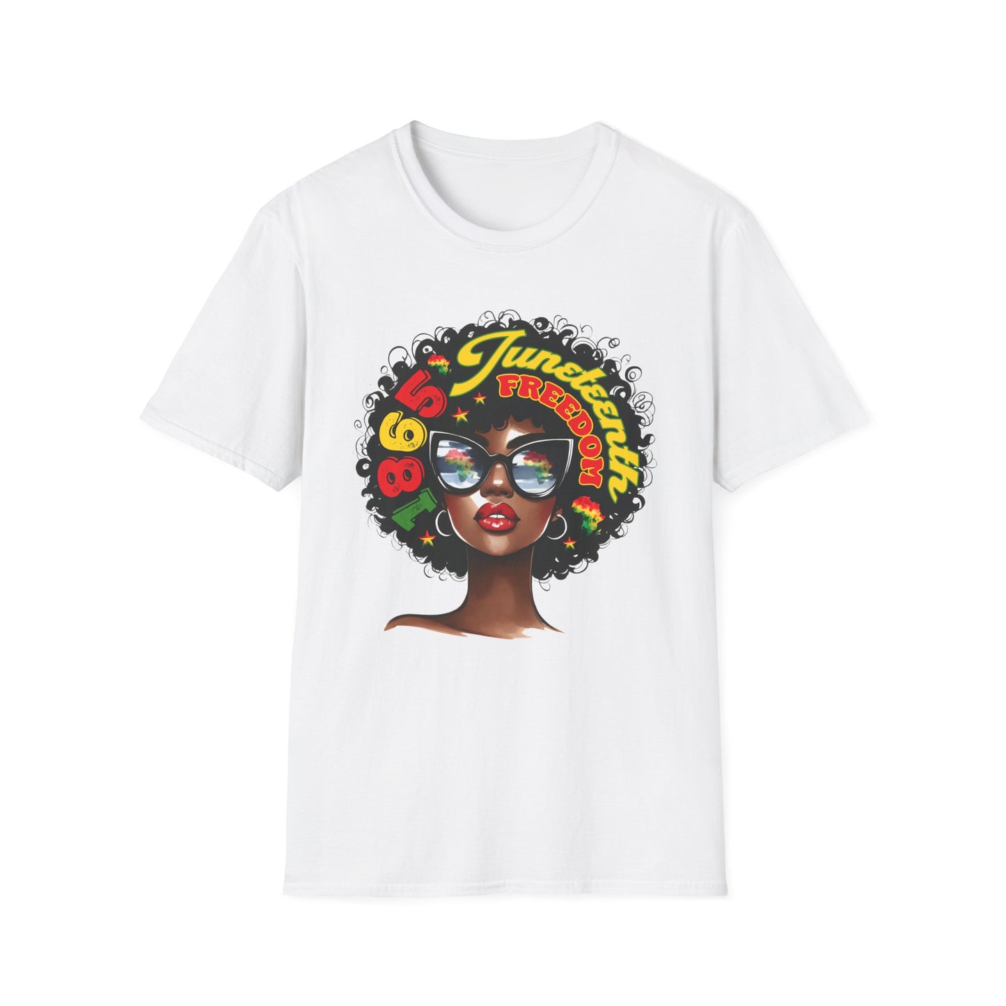 Juneteenth 1865 Afro Woman Graphic T-Shirt - Black History Celebration Tee