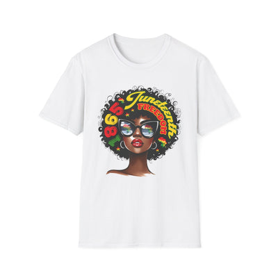 Juneteenth 1865 Afro Woman Graphic T-Shirt - Black History Celebration Tee