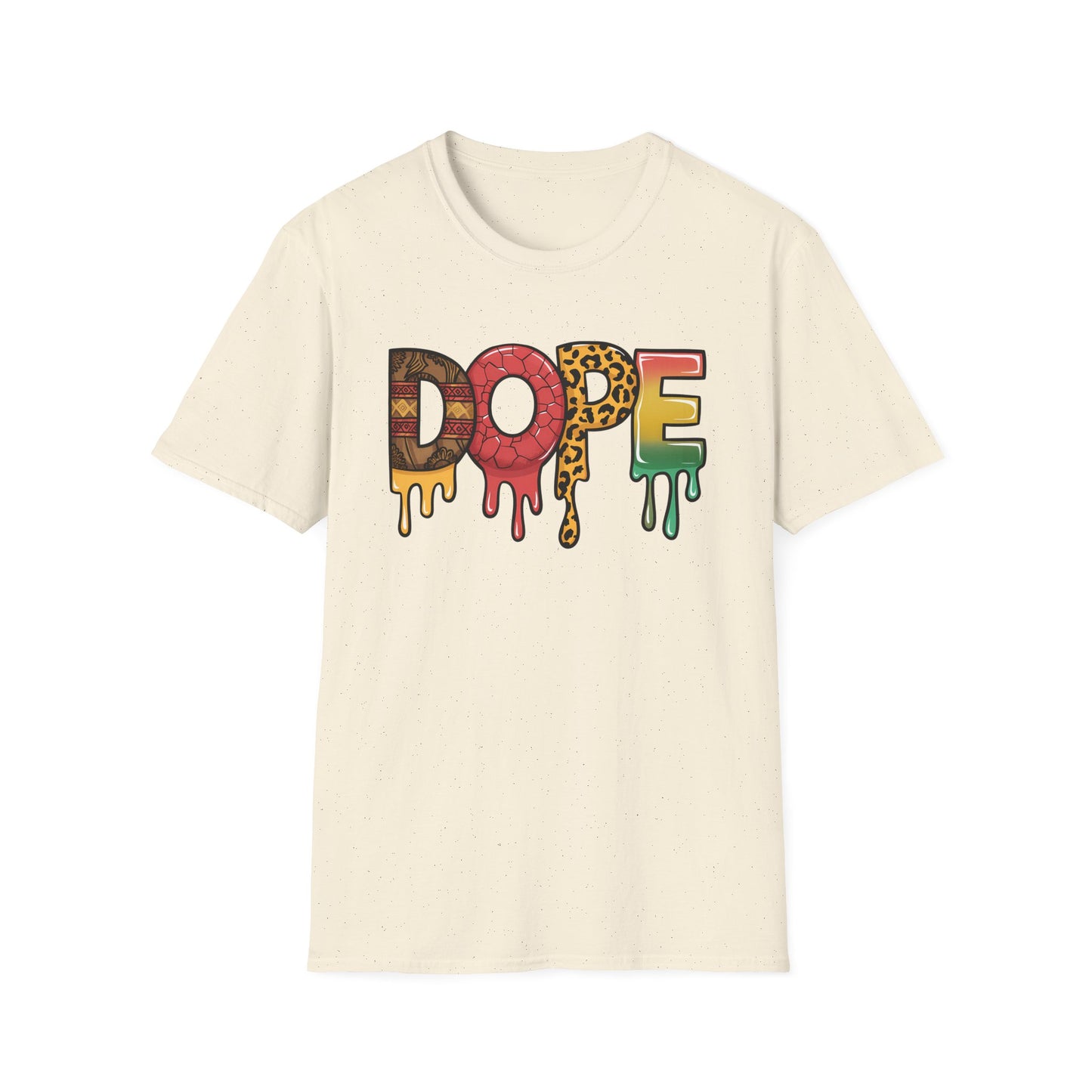 Dope Drip Graphic T-Shirt — Colorful Melted Letter Streetwear Tee