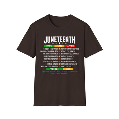 Juneteenth Tribute T-Shirt — Made It Happen Celebration Tee