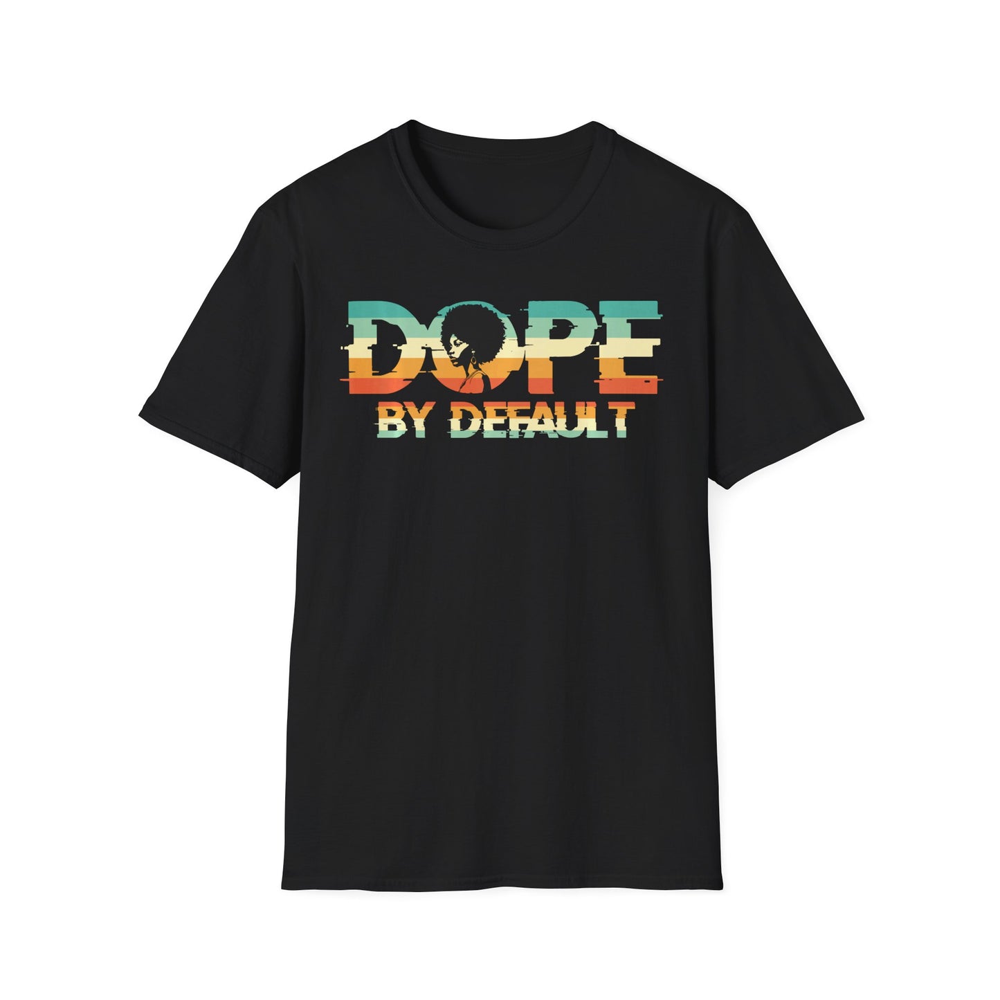 Dope By Default Graphic T-Shirt — Retro Sunset Design