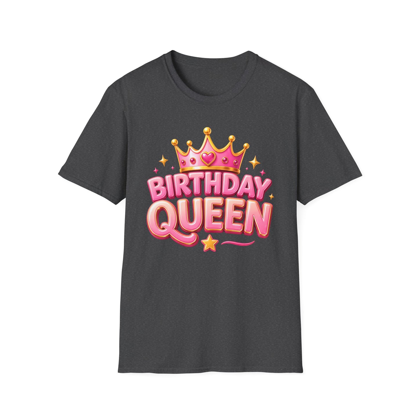 Birthday Queen T-Shirt — Pink Crown Celebration Tee