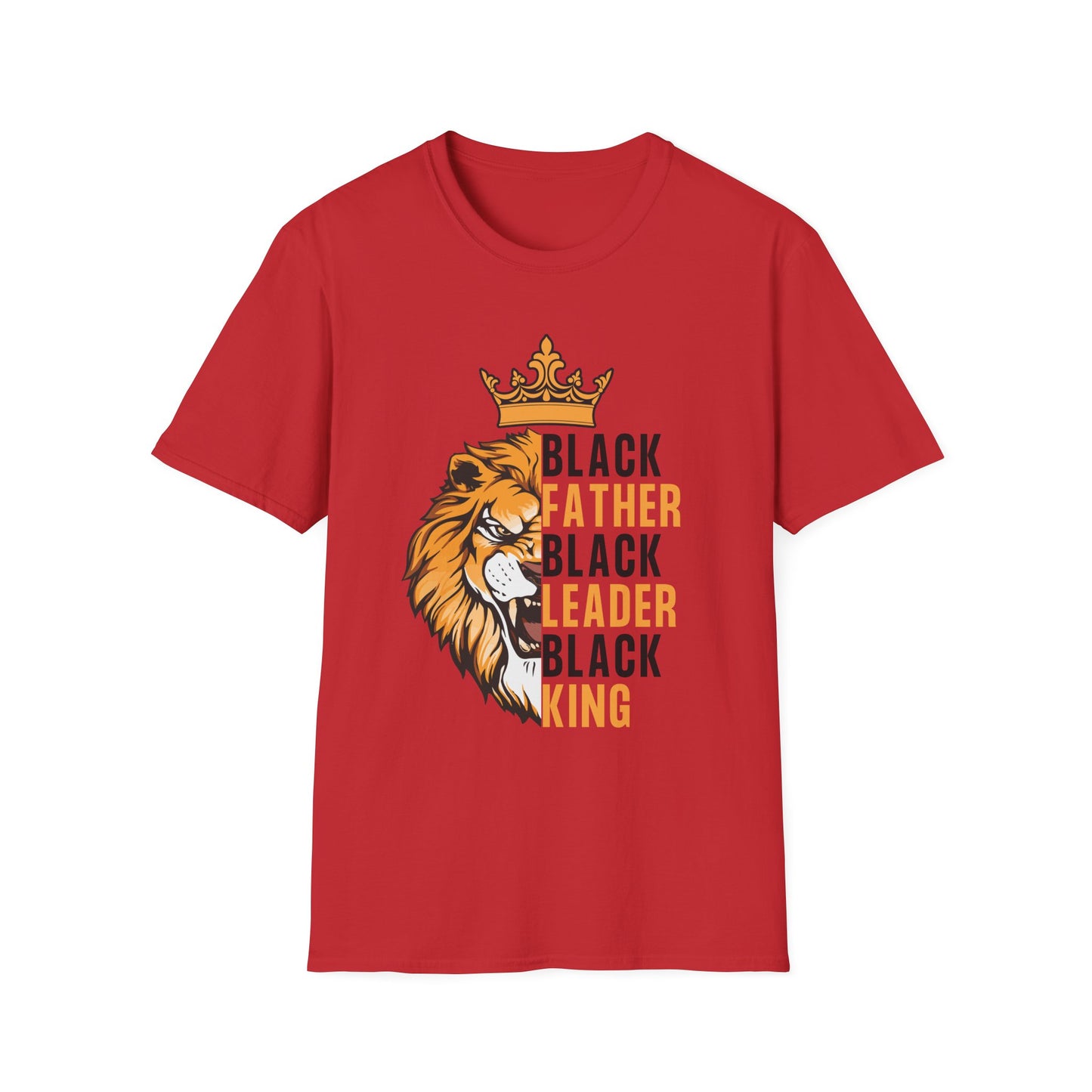 Black Father Black Leader Black King T-Shirt — Lion Crown Pride Tee