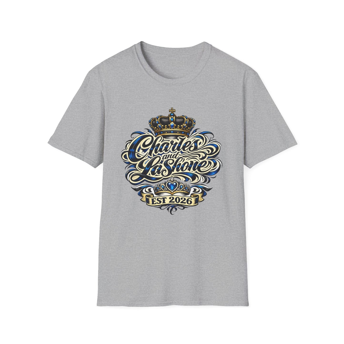 Custom Couples Name Shirt | Personalized King & Queen Crown Tee | Anniversary Gift