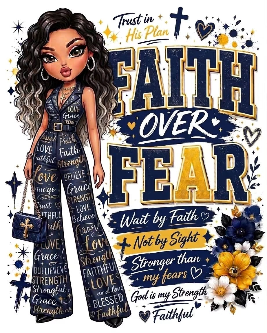 Faith Over Fear 20oz Stainless Steel Tumbler – Inspirational Christian Travel Cup