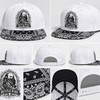 Hustle Hard White Bandana Snapback Hat